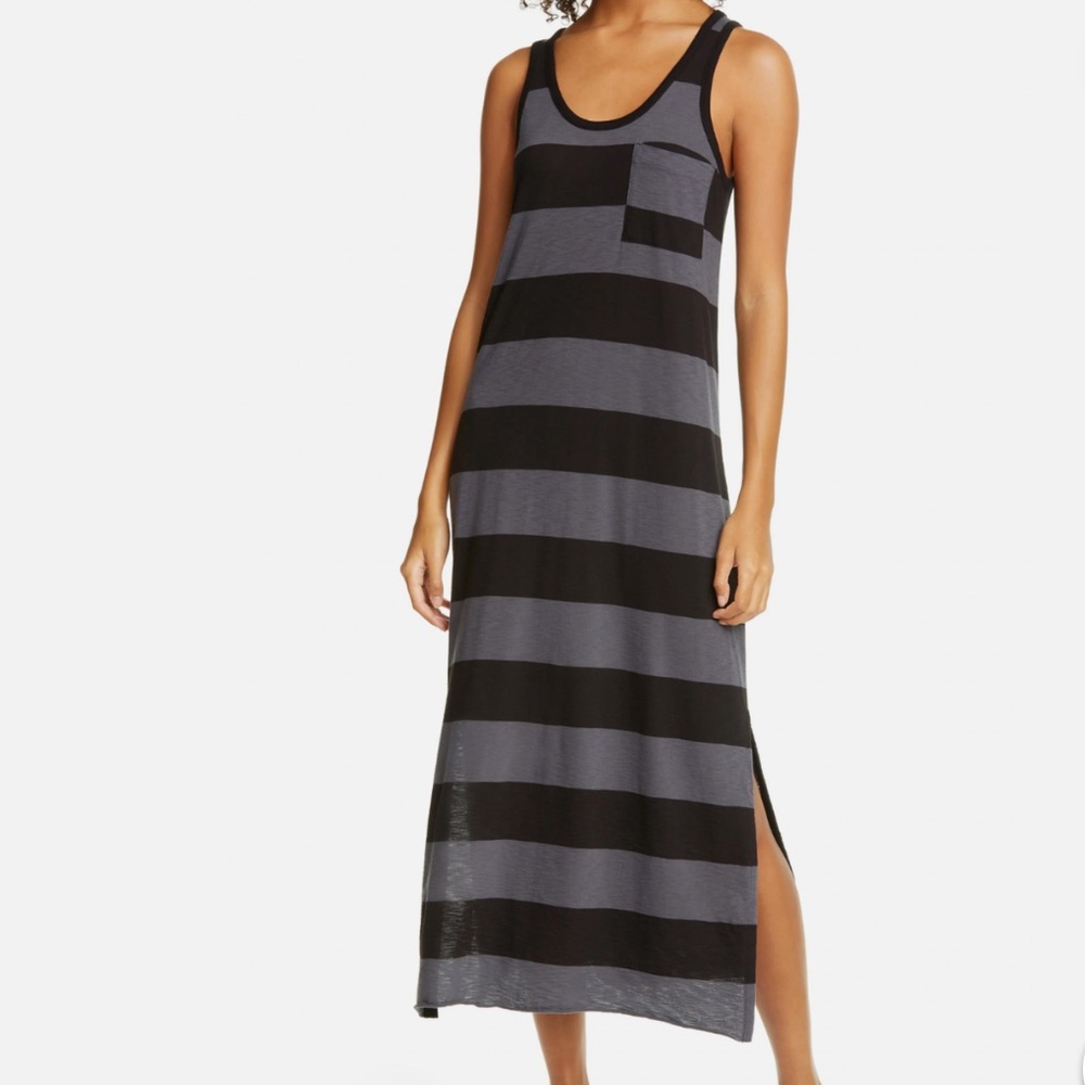 ATM Anthony Thomas Melillo Striped Tank Dress